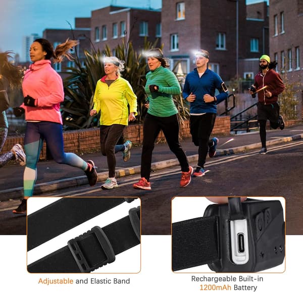 Dewenwils Ladattava LED Otsalamppu USB, Otsavalaisin