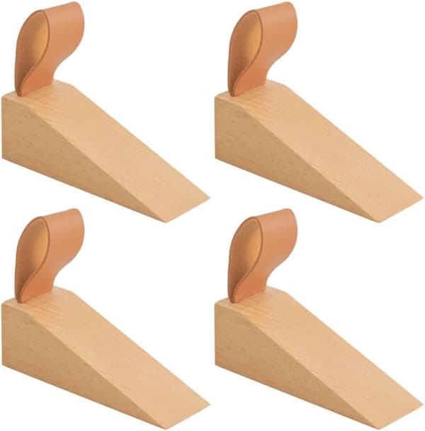 Dörrstopp 4 stycken Trä Dörrstopp Golvdörrstopp Bokträ