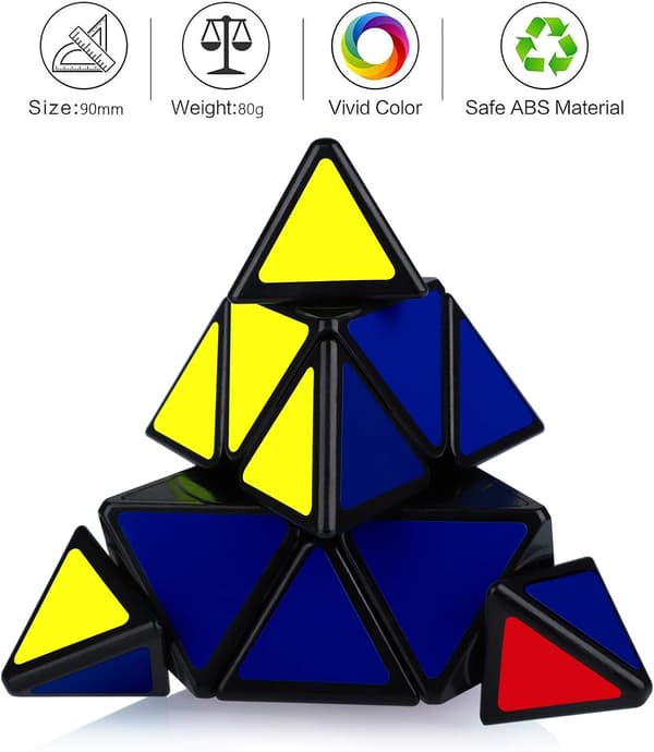 Pyraminx Cube Trekant Cube, Puzzle Pyramide Magic Cube 3x3 S, ZQKLA