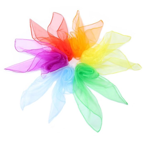 12 stk. Firkantet Chiffon Retro Skjerf Hals Skjerf Lett Vekt Neckerch