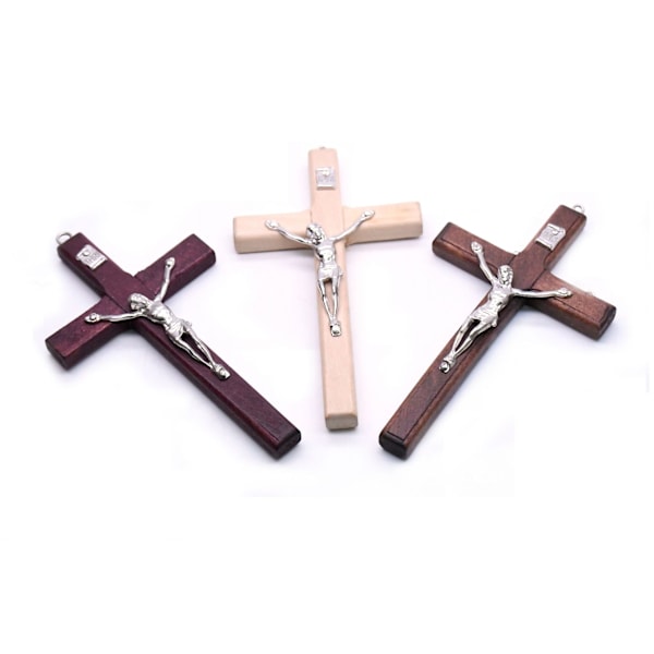 Jesus Kristus Kors Staty Krucifix Kors Skulptur Ornament, ZQKLA
