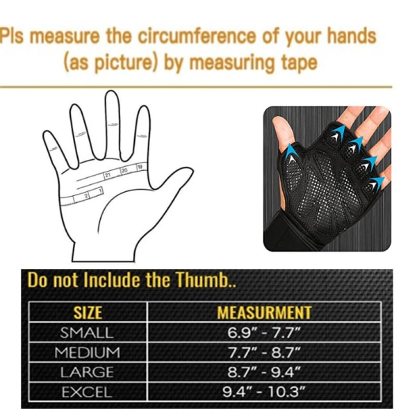 （Størrelse M） Cross-fit hansker Vektløftende hansker - Beskytter Wr,ZQKLA