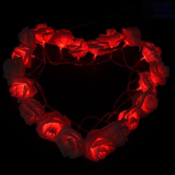 20 LED USB-drevne Premium String Romantiske Blomst Rose Fair, ZQKLA