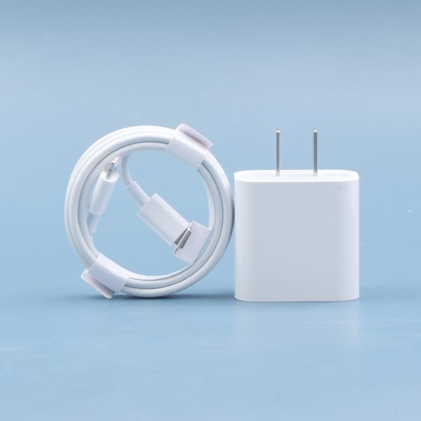 iPhone-lader - Hurtiglader - Adapter + Kabel 20W USB-C Hvit 4-pakning