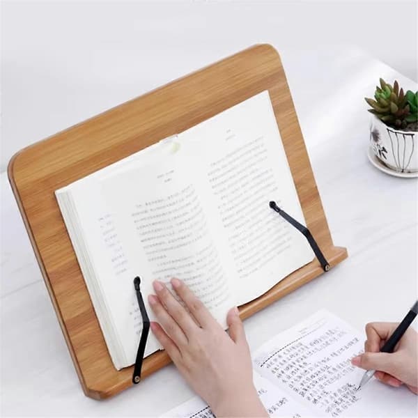 Foldbar Bogholder til Hjem & Studie - Bærbar Justerbar Tablet & Kogebogsholder til Læsning, Studier