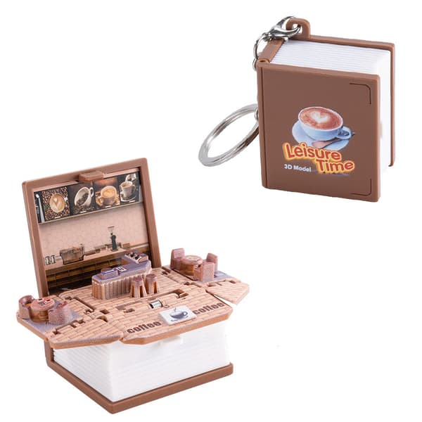 Folding Bounce Book Mini Keychain Pendant Toy