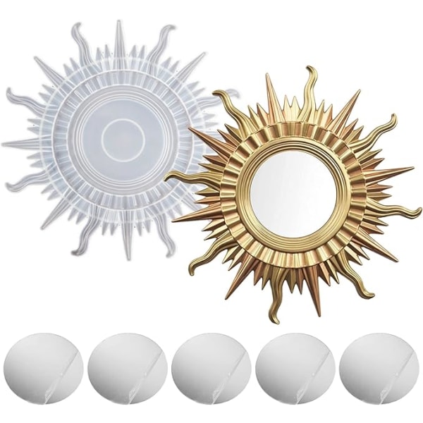 Dewenwils Spejl Resinforme Silikone Resin Form Sol Væg Silikone