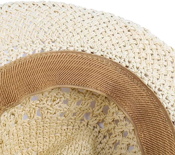 Cowboyhatt i halm, formbare, bred brem, solbeskyttelse, voksne, størrelse S