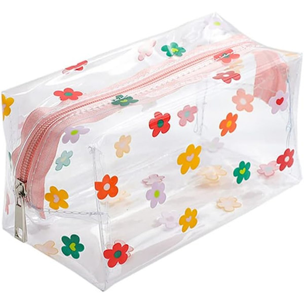 1 stort transparent PVC pennfodral för kvinnor, ZQKLA