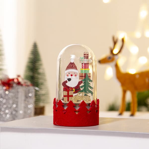 1 stk H11cm Julepynt LED lysende tredekor, ZQKLA