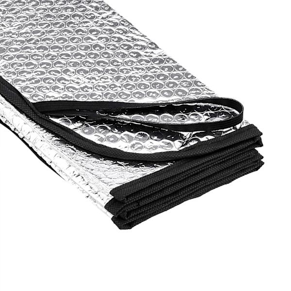 UV-suojattu kokoontaittuva tuulilasin aurinkosuoja 130 x 58,4 cm Thi,ZQKLA