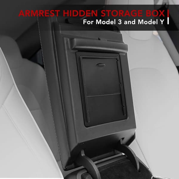 Tesla Model 3 Model Y Midterkonsol Organizer Armlæn Skjult, ZQKLA