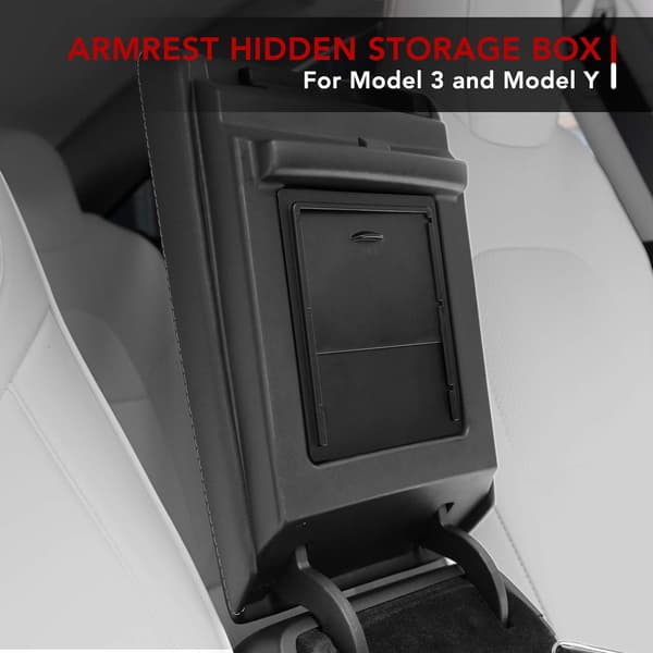Tesla Model 3 Model Y Senterkonsoll Organizer Armlene Skjult, ZQKLA