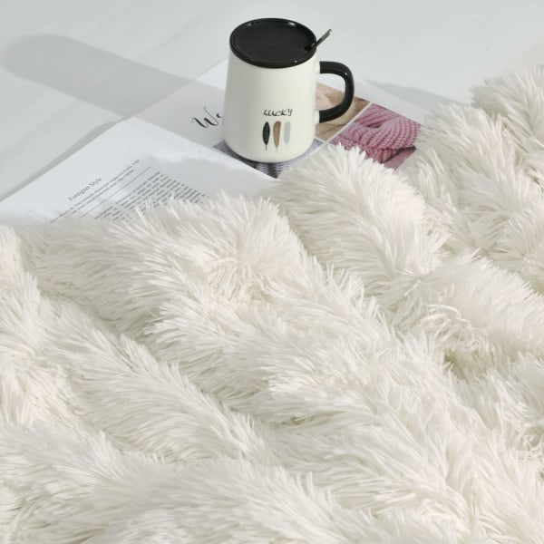 Shaggy Longfur Faux Fur Tæppe, Fuzzy Throw Tæppe 80*120cm, ZQKLA
