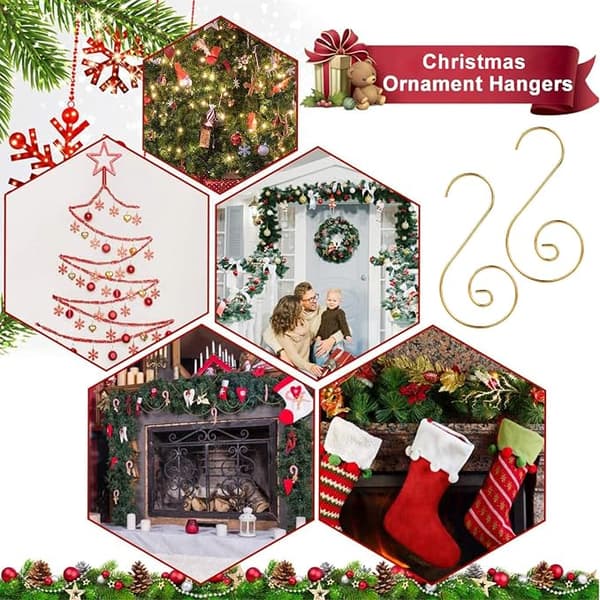 100 Stk. Julekulepynt Kroker Ornamentale Tre Krok S-S