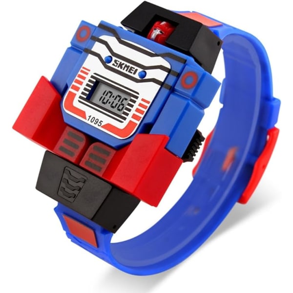 Barnas LED Digitale Tegneserie Sportsrobot Transformasjonsleker Bo,ZQKLA