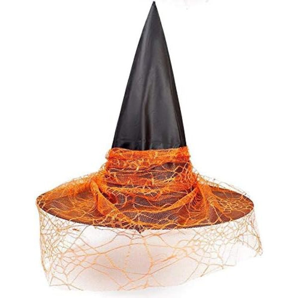 Set med 2 Halloween Häxhattar, Ond Häxhatt, Halloweenfest Maskerad