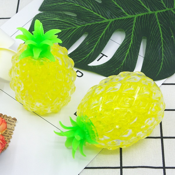 Ananas Stressbollar Squishy Vattenpärlor Boll Sensorisk Fidget, ZQKLA