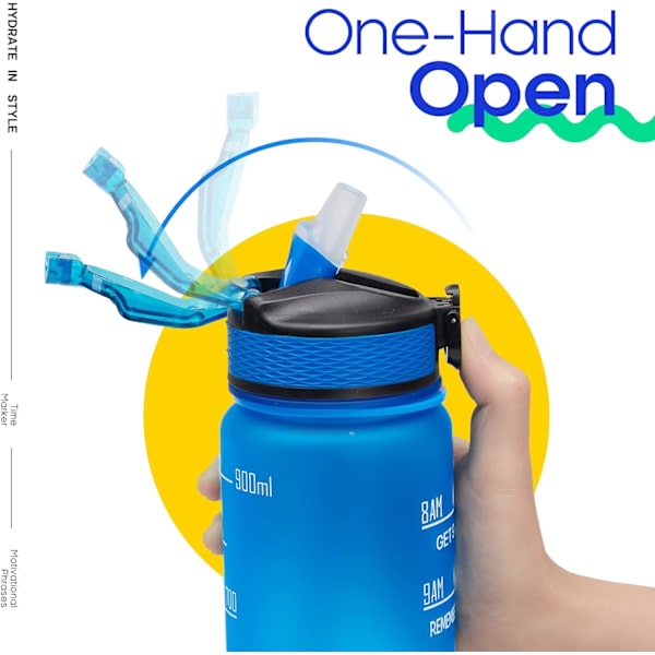 Sininen, 32oz Vuotamaton BPA-vapaa Juomapullo Ajan Kera, ZQKLA