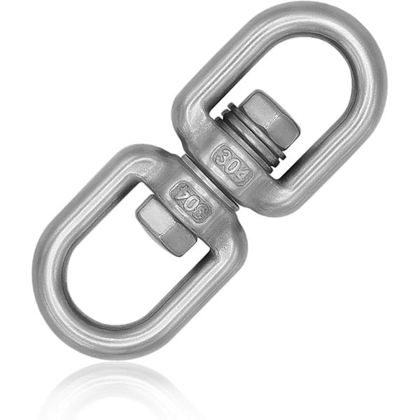 Kulelagersvirvel i rustfritt stål I 8mm 250kg I Sikker rotasjon, ZQKLA