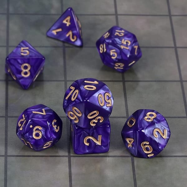 DND Polyedrisk Terning Sett med Terningpose for Dungeons and Drago, ZQKLA