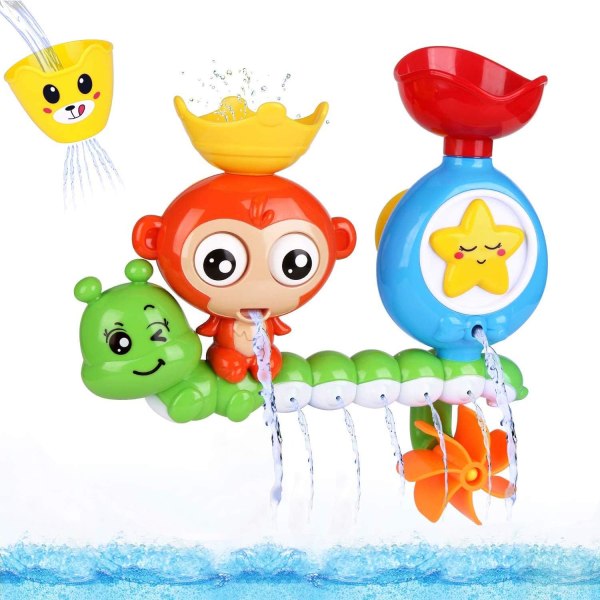 Badleksak, Interactive Waterfall Baby Bath Toy, Baby Bath Toy, ZQKLA