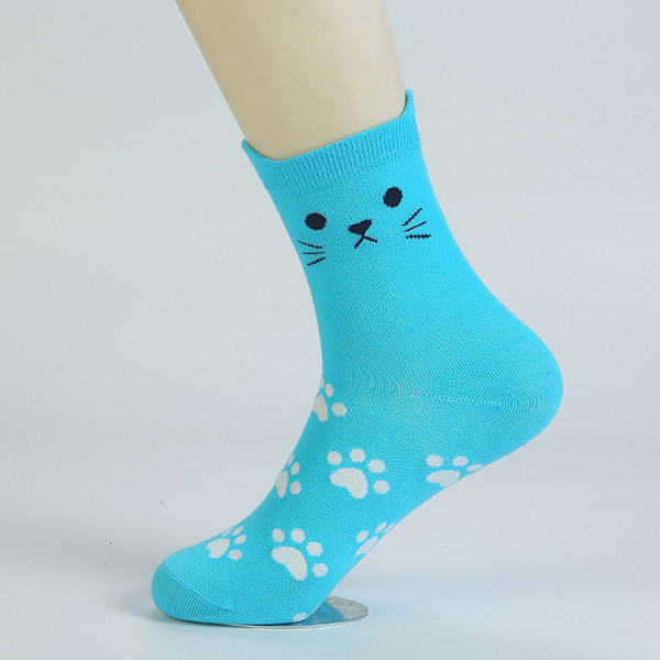 Damsockor med söta djur - katt, solros, uggla, sengångare - perfekt present, ZQKLA