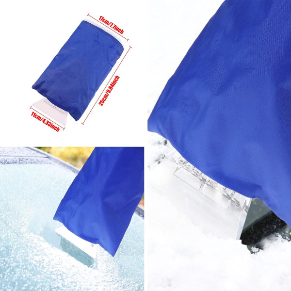 2 st Bilfönsterskrapa Isskrapa med Handske, Snöborste, ZQKLA