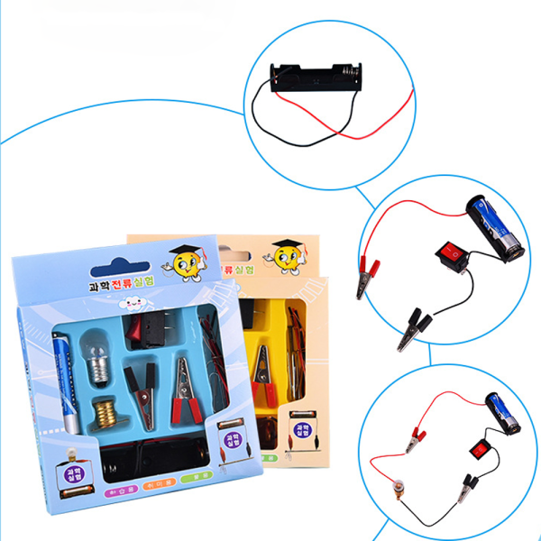 Electric Circuit Kit Kids Student School Science Light Bulbs,ZQKLA