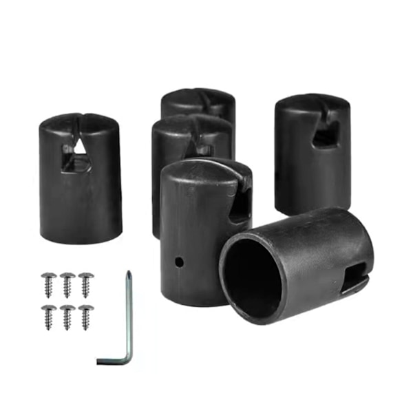 1 set studs för studsmatans inhägnad, slitstarka, hög hållfasthet, slät kant, superstabilitet, studsmatans inhägnadsstolpar, säkerhetslock med skruvar, studsmatta