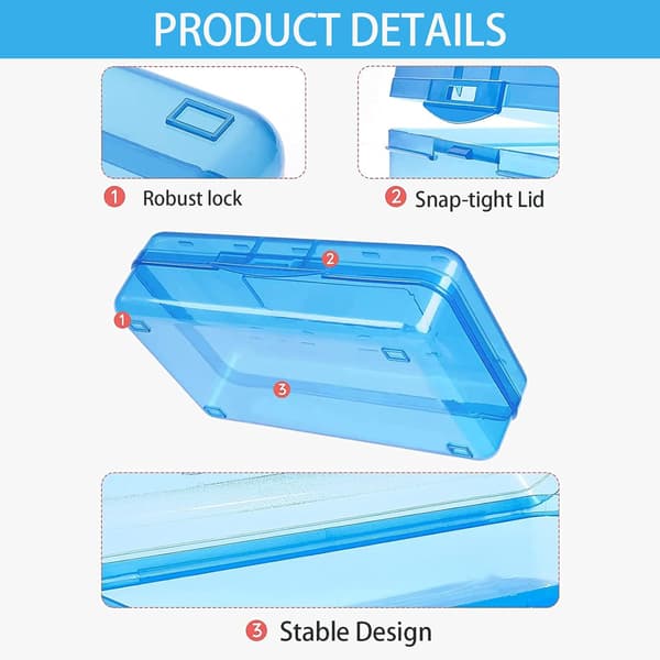 1 Förpackning Plastpennfodral, Transparent Pennfodral, Kontor och S