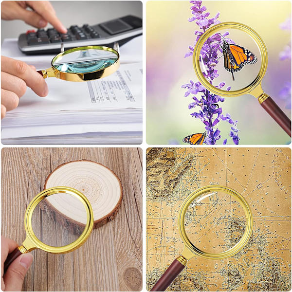 10 x Handhållen Läsförstoringsglas för Äldre Läsning Svetsning, ZQKLA