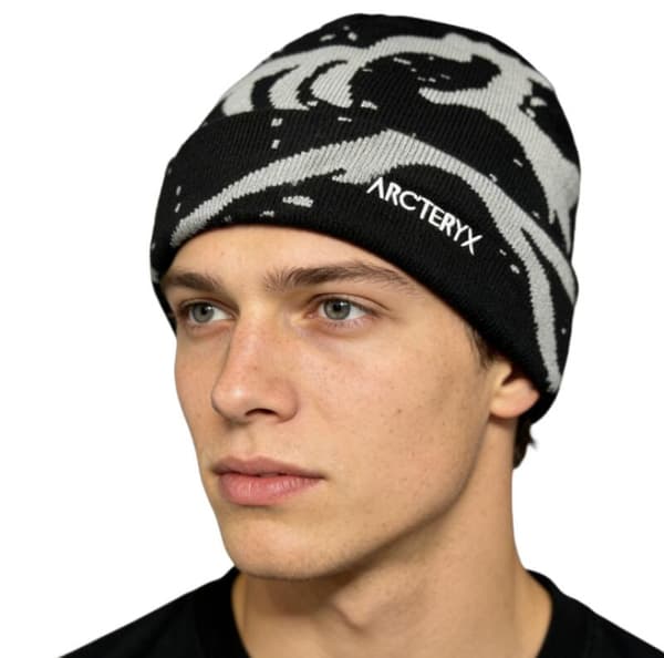 Arc'teryx Grotto Jacquard Stickad Mössa ullmössa - Svart Black