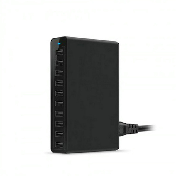 Seinälatauslaite, 50W 10A Moniporttinen USB 10-Portin Latauslaite, Älykäs, ZQKLA