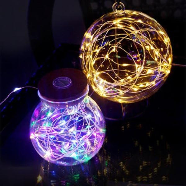 5-pack 1M 10 LED Silver Wire Fairy String Lights LED Firefly,ZQKLA