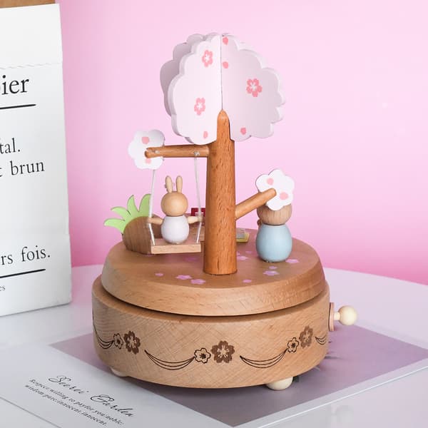 Trämusiklåda Julgåva - Sakura Kanin