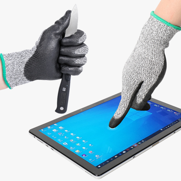 PU Gummibelagte Anti-Skære Handsker Touch Screen Industrielt Snit, ZQKLA