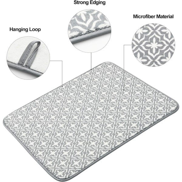 Disktorkmattor för köksbänk, mikrofiberabsorbent D,ZQKLA