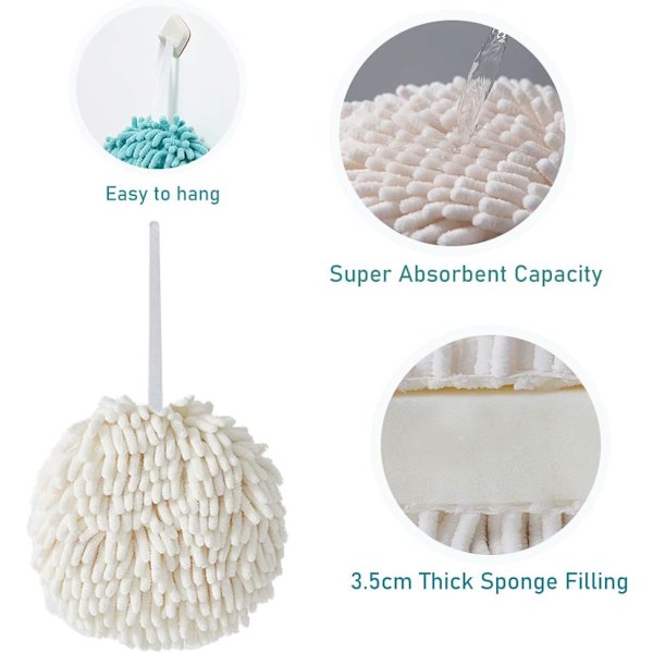 3-pack HOME Chenille Handduksboll Snabb Torkande Handboll Ab,ZQKLA