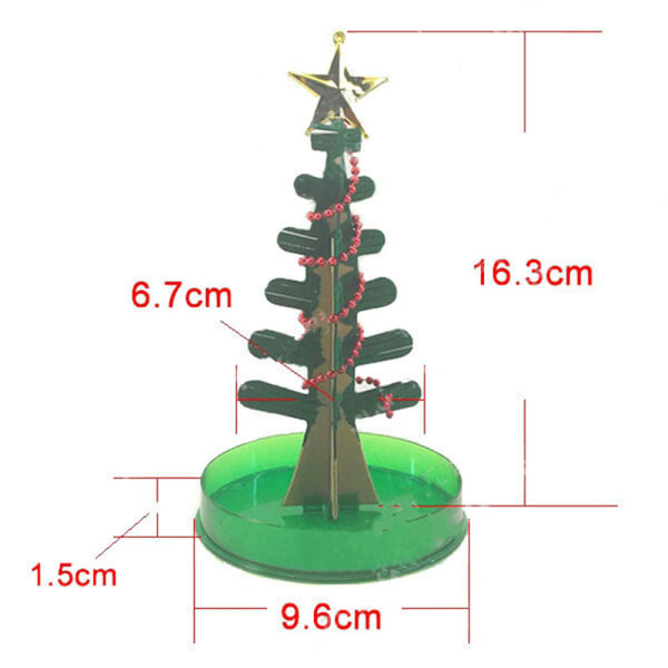 Dewenwils Mini Juletre Magic Growing Paper Tree DIY Crysta