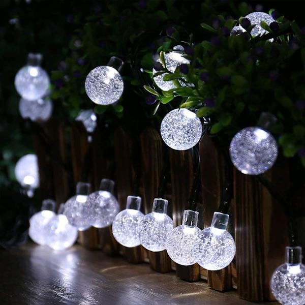 Solcellsdrivna Fe-Ljus, 20 LED 5M/16.4FT Solcellssträngljus Wat,ZQKLA