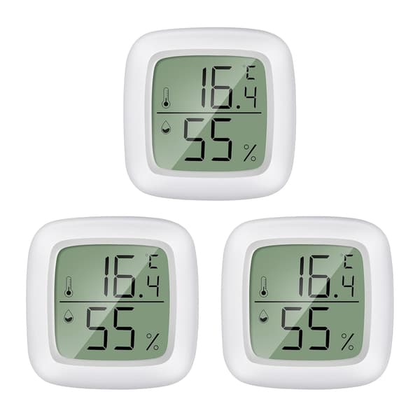 Hygrometer för hemmet, 3 stycken Mini LCD Portabel Inomhus