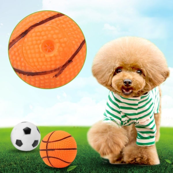 Ljud Tuggboll Träningsleksak Hundboll Piperig lekleksak för hund Pe