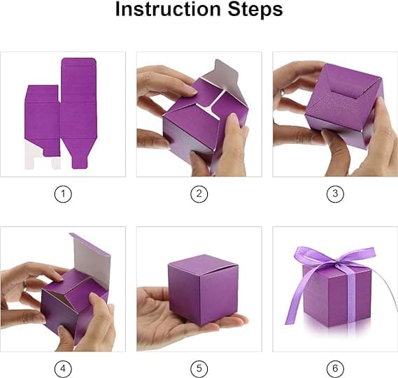 50-pack Presentaskar 5x5x5 cm Godisaskar Rosa Presentaskar (,ZQKLA
