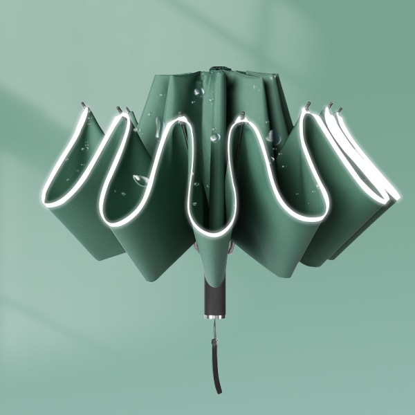 1-pack paraplyer med reflexränder, hopfällbart paraply, ZQKLA