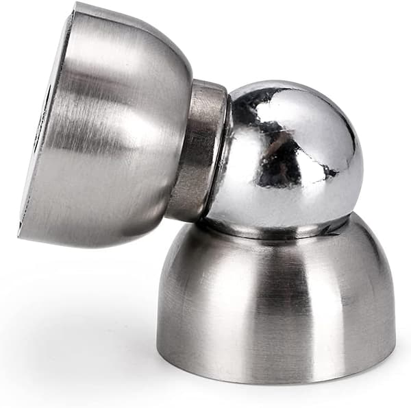 Set med 2 mini magnetiska dörrstopp i rostfritt stål, ZQKLA