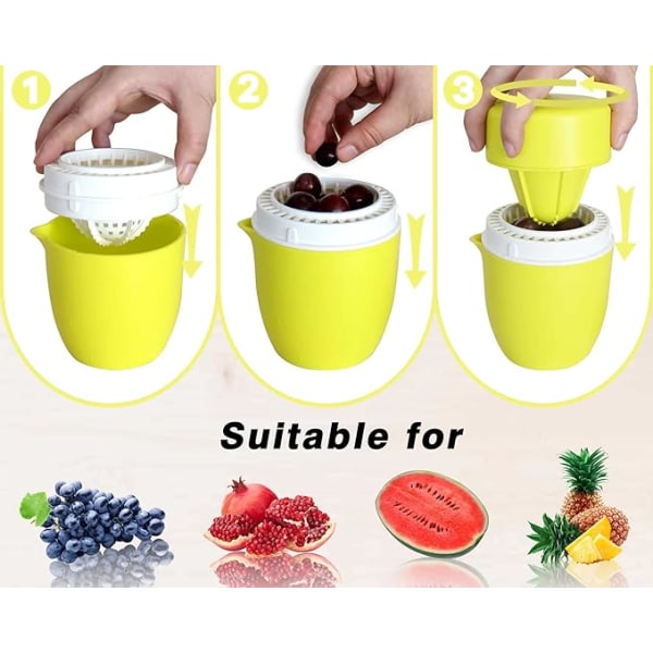 Manuel Citruspresser med Unikt Citronformet Design To Tilstande af