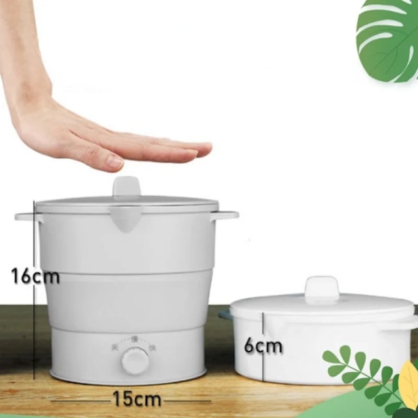Sammenklappelig Elektrisk Kogepotte Multifunktionel Mini Varm Ris Stud, ZQKLA