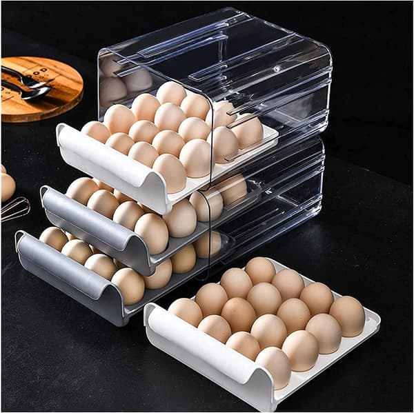 Eggboks med 32 rom Dobbelt lag Egg Skuff Type fo,ZQKLA