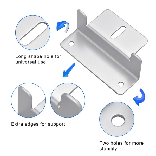 4 stykker solpanel Z-monteringsbeslag Aluminiumslegering Solar Pa,ZQKLA